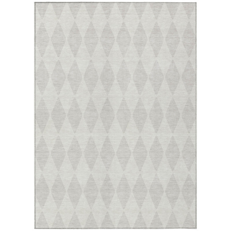 Fayme Washable Geometric Indoor / Outdoor Rug, Rectangle 5' x 7'6"
