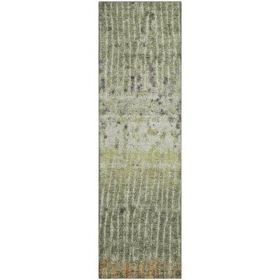 Premium Machine Washable Mayfield AMF2406 Striped Rug