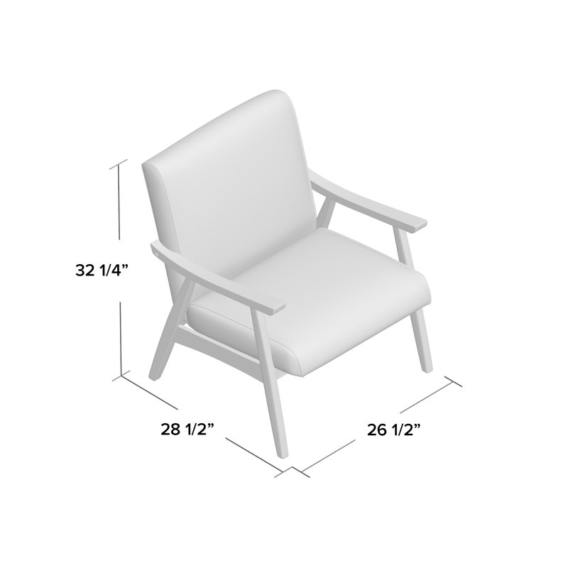 Daygen Upholstered Armchair, Klein Charcoal Polyester 