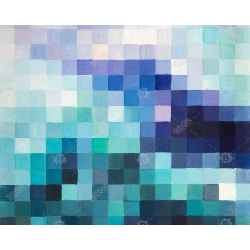 Pixelized Landscape - Modern Canvas Art for Home Decor