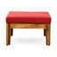 Élégante causeuse d'extérieur en bois rouge, table basse, modulaire avec coussins d'eau et table