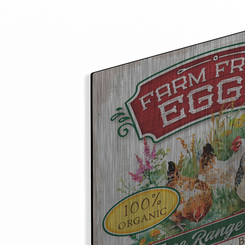 «Fresh Eggs» par Mollie B Art, H 12 po x l 12 po