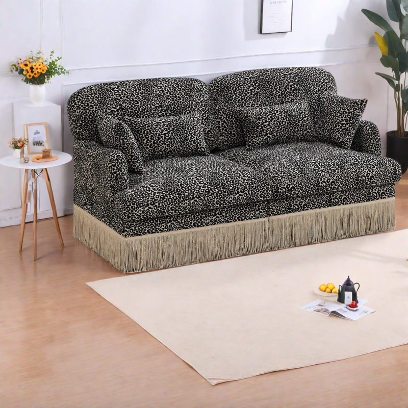 Deep Seat Sectionals, Chenille Leopard Modern Home Living Room Sofa