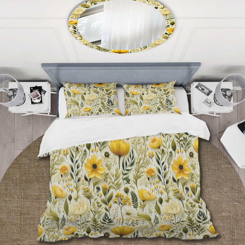 Ensemble de housse de couette Botanical, Housse de couette pour très grand lit et 2 très