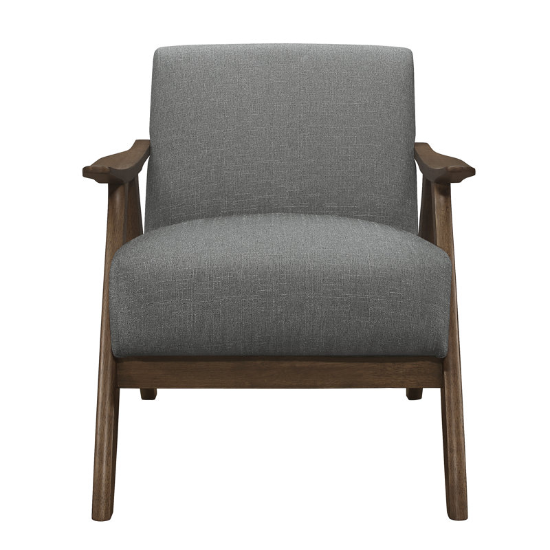 Fauteuil Lyelah, 100 % polyester gris clair