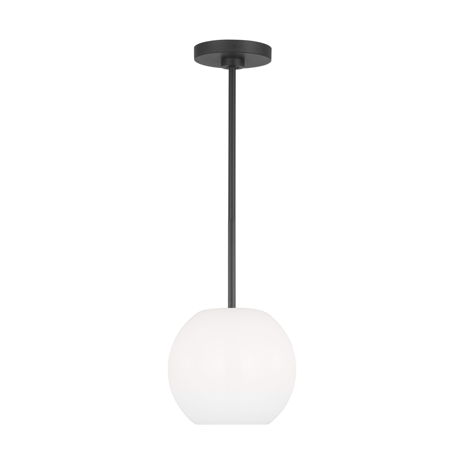 Frans Single Light Glass Dimmable Pendant, Yes, Midnight Black
