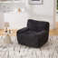 Chaise d'appoint moderne en chenille avec sièges profonds et sans assemblage-1945105428