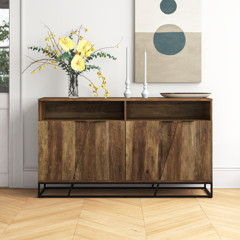Milian 197 Cm Wide 4 Drawer Sideboard, Brown
