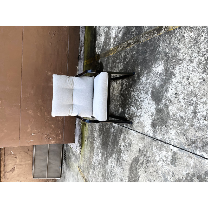 Rocker Chair With For Patio - Ergonomic Design, Soft Cushions, Stable Metal Deck And , Backyard Porch