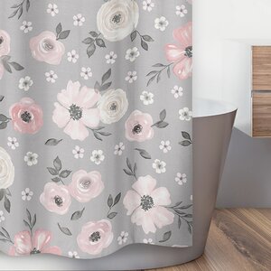 Sweet Jojo Designs Watercolor Floral Single Shower Curtain & Reviews ...