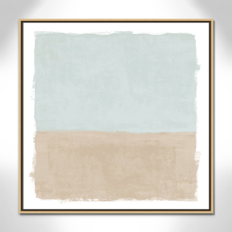 Sable et ciel I - reproduction carrée de Vesrion par Natalie Carpentieri, Naturel, H 31,5 po x l 31,5 po