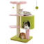 Arbre à chat de 50 po pour chats d'intérieur, poteau à griffes de 4,1 po d'épaisseur avec condo spacieux, tour de chat stable avec plinthe à 2 couches