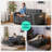 Clayton 53.8'' Upholstered Convertible Sleeper Sofa with USB Charging & Cup Holder-1920088105