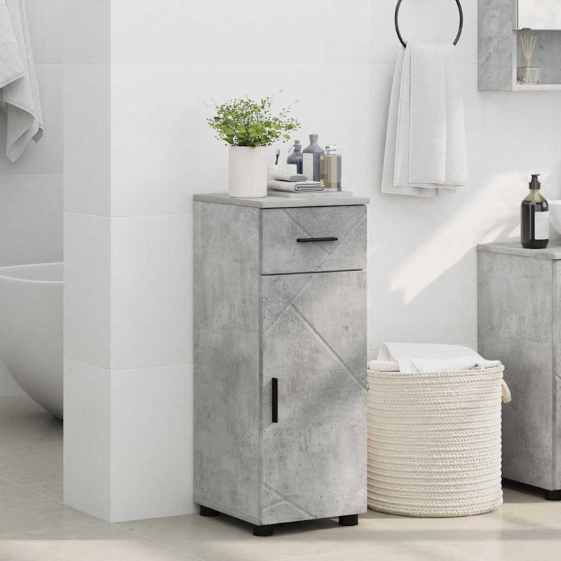 30cm Bathroom Vanity Base Only, Concrete Grey