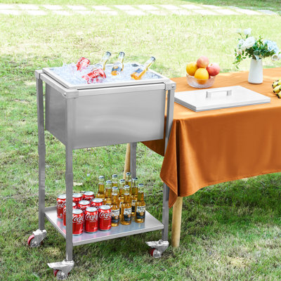 Bac à glaçons à roulettes 32 qt