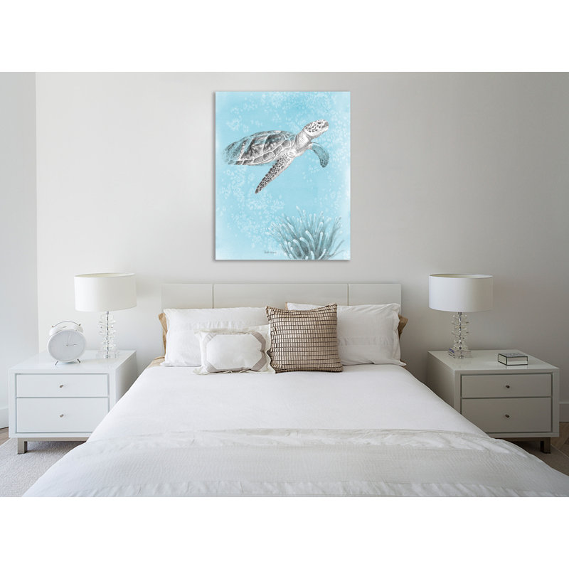 Reproduction d’art sur toile tendue Coastal Sea Life I V2 par Beth Grove, H 45 po x l 36 po x P 1,5 po