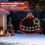 Décoration de Noël illuminée à suspendre 8 modes pour décoration de fenêtre, mur, maison, jardin, intérieur et extérieur