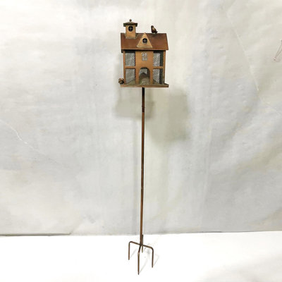 Colonial Home Iron Birdfeeder Stake "Ivyland"