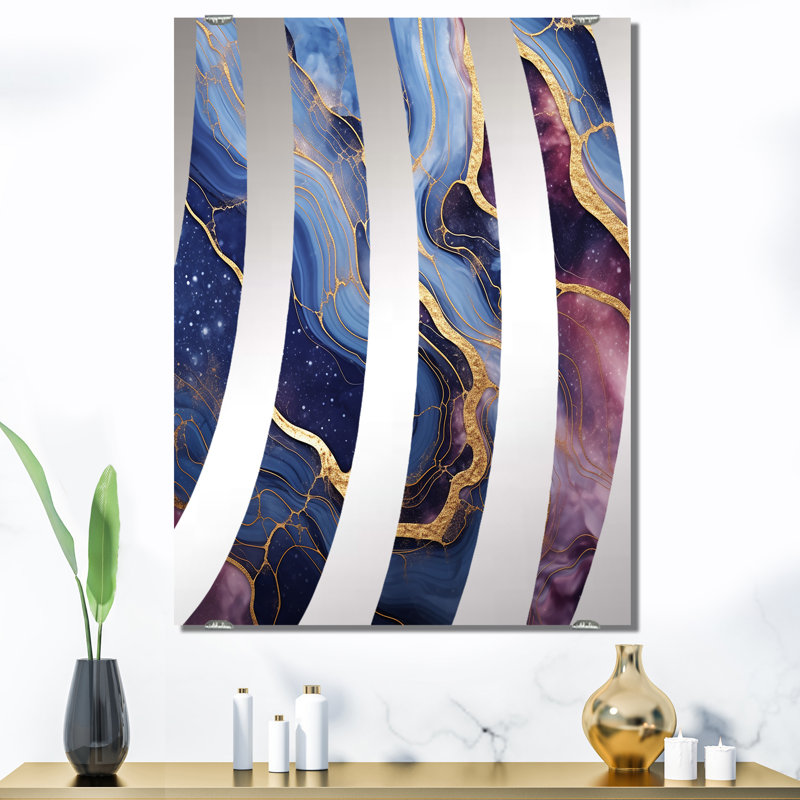 Miroir en marbre abstrait d'Adderley - MIR137825, 40 po x 30 po