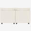 Siège de salon en chenille beige - modulaire avec rangement, convertible 6
