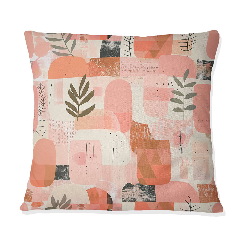 Coussin décoratif minimaliste Boho, H 16 po x l 16 po