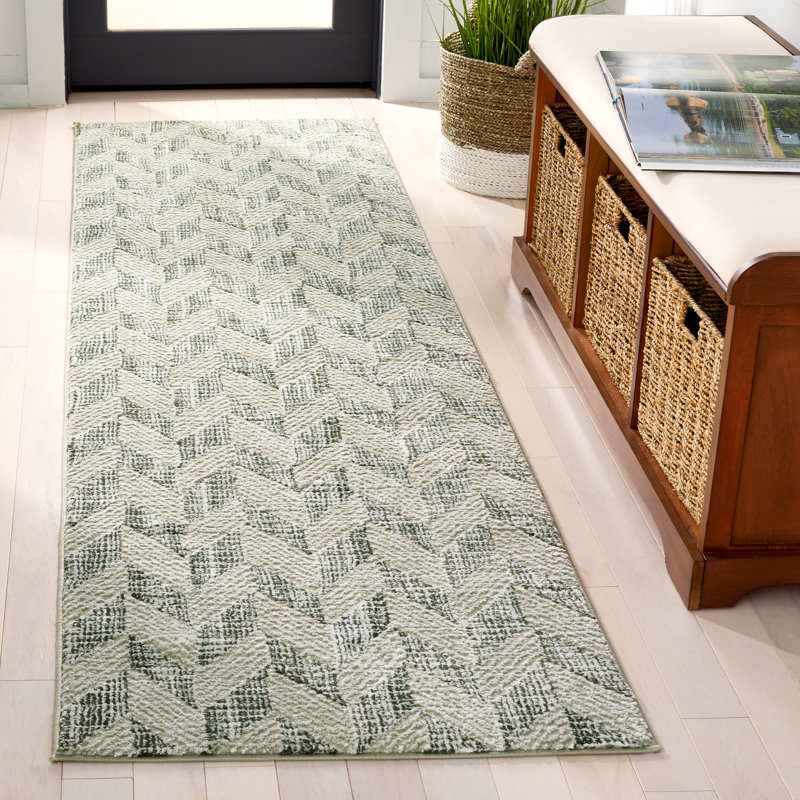 Tapis géométrique Iturralde Performance, Tapis de couloir 2 pi 3 po x 8 pi
