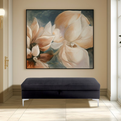 Banc de rangement en velours Marius