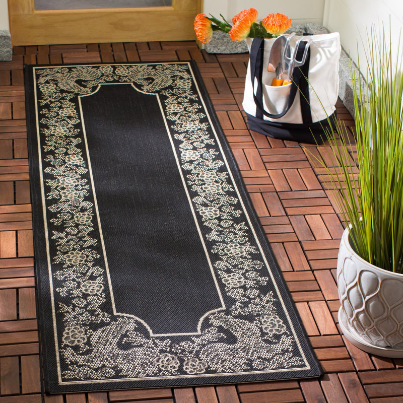 Tapis oriental d'intérieur / extérieur Havza Performance, Tapis de couloir 2 pi 3 po x 10 pi