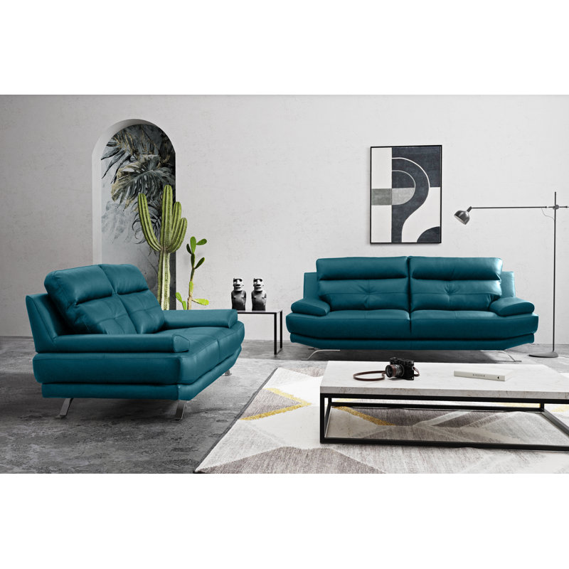 London 2-Seat Sofa Wider Seat Width, Turquise