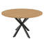 Table de salle à manger extensible ronde pour 2 à 6 personnes, table extensible avec base en acier au carbone, mobilier de salle à manger moderne peu encombrant