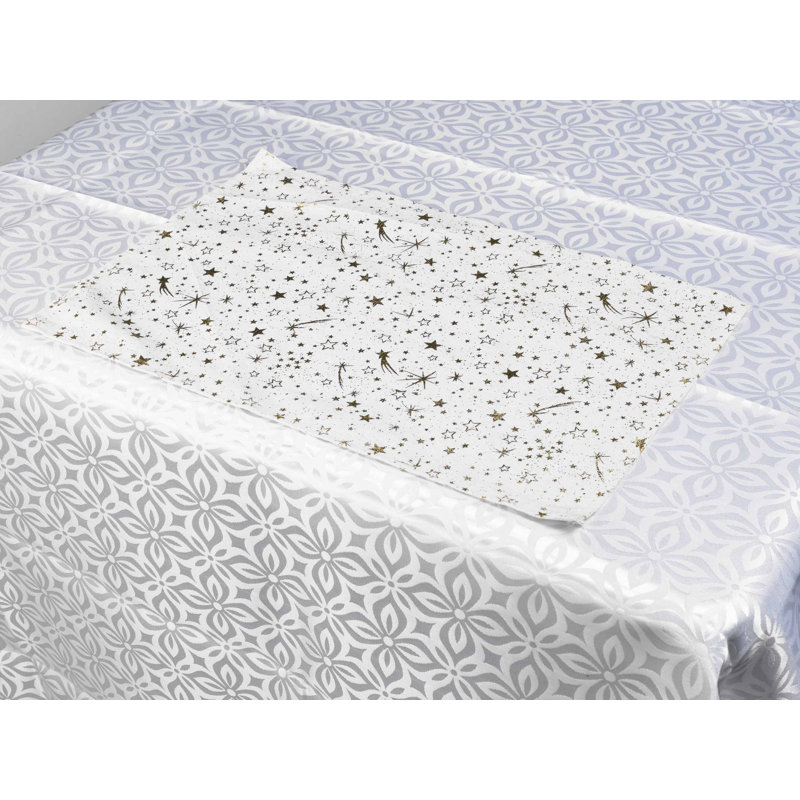 Apodaca Polyester No Pattern Rectangle Placemat, Gold