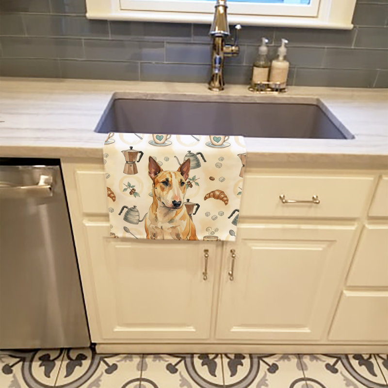 Serviette de cuisine Coffee Bar, Bull terrier miniature