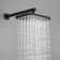 Rainfall 2-Handle 2-Spray 12 In. Square High Pressure Shower Faucet In Matte Black (Valve Included)