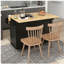 Avec plateau en bois fixe et roulette verrouillable, îlot de cuisine mobile de 52,7 po de largeur, armoire de rangement et barre à déjeuner pliable, étagère à épices, porte-serviettes et tiroir (noir)-96750836