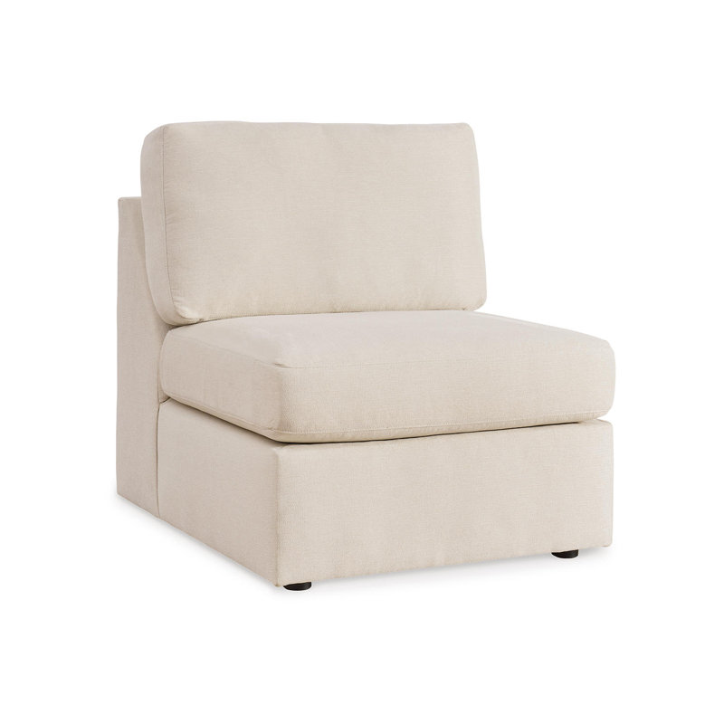 Canapé modulaire 5 pièces avec console audio Modmax, Polyester blanc