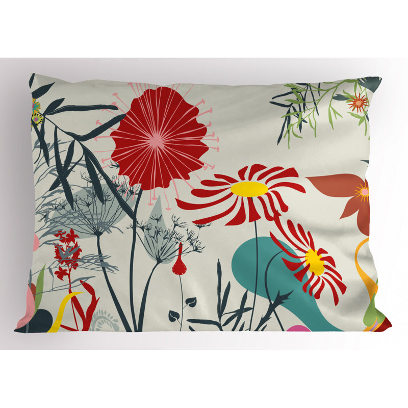 Garden Polyester Floral Sham Set, King