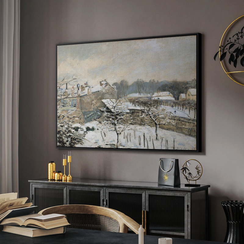 Paysage rétro - CCLxxix, H 17 po x l 25 po x P 2 po, Toile avec cadre flottant noir