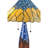 24.5"H Cristal Azul Table Lamp