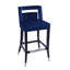 Ensemble de 2 tabourets de bar en suède avec têtes de clous en velours