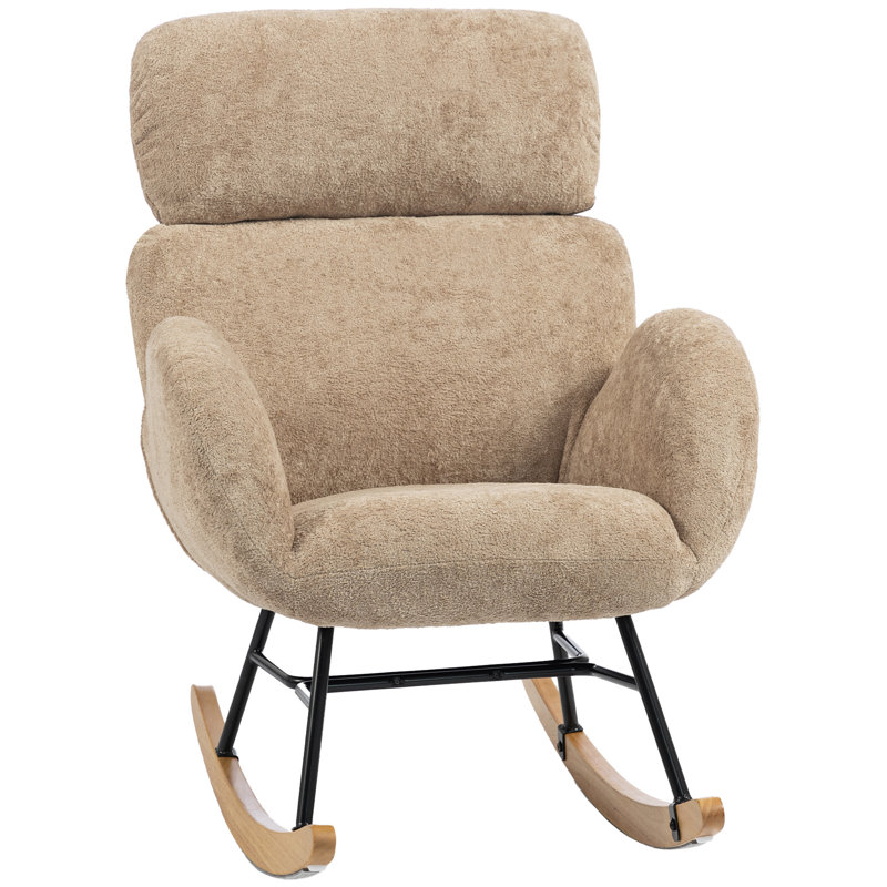 Steel, Solid Wood, Plywood / Laminate Board Rocking Chair