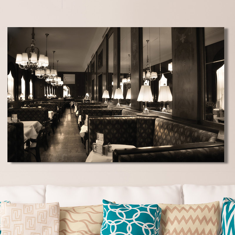 « cafe vienne », reproduction de photo sur toile tendue, H 18 po x l 30 po