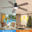 Classics Ceiling Fan With Led Light 6 Speed Wind 5 Blades Remote Control DC Motor For Indoor-1396145573-1396145570