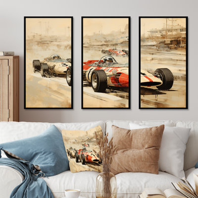 «Vintage Rally Speed Car Melody 1 - Race Tracks», art mural