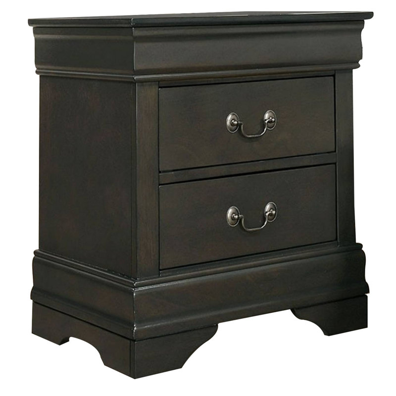 Table de chevet en bois manufacturé Isabella, gris