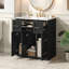 Meuble-lavabo de 30 po avec lavabo encastré et tiroirs, surface peinte, portes à fermeture en douceur, armoire de salle de bain avec tiroir basculant
