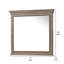 Miroir pour commode Roi, verre biseauté, gris vieilli, 38 x 42