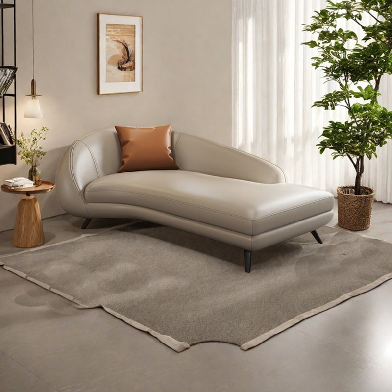 Fauteuil inclinable ergonomique en similicuir, Kaki clair, Face à la gauche