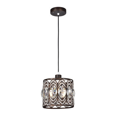 Luminaire tambour suspendu 1 lumière Kaitlyn