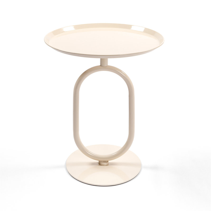 Table de bout en forme de lanterne en métal, petite table d'appoint ronde, table basse moderne à cocktail, petit piédestal d'appoint pour petits coins de salon, hauteur de 21,3 po