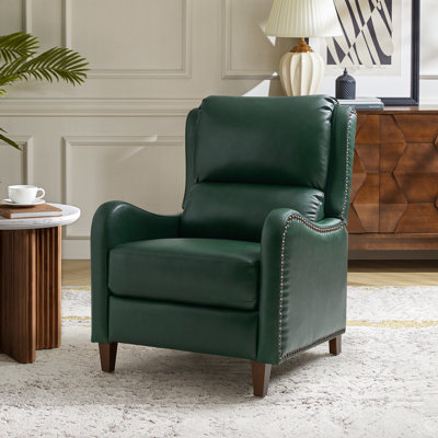 Neliyah 28.75" Wide Genuine Leather Recliner